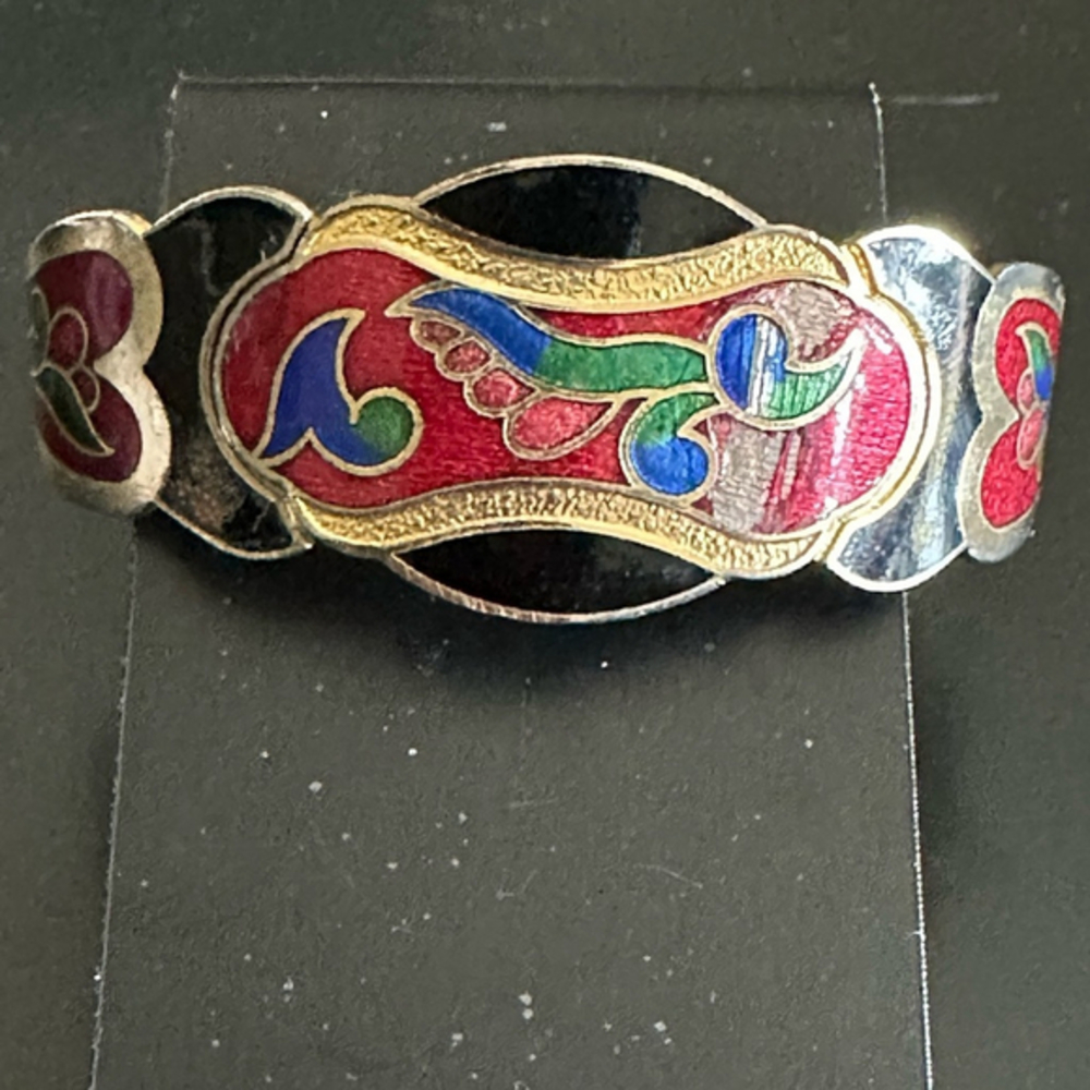 Vintage cloisonné bracelet Hinged 1794